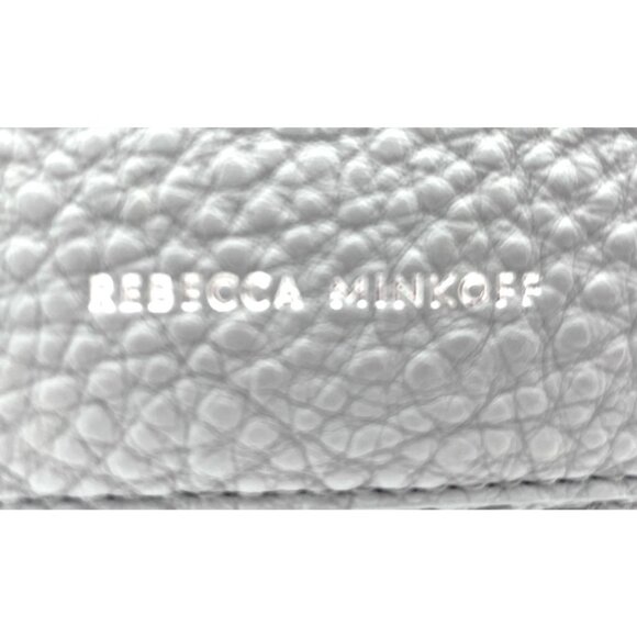 Rebecca Minkoff Shoulder Bag Purse Darren Blue-Gray Pebbled Leather Studs Women - Picture 5 of 16